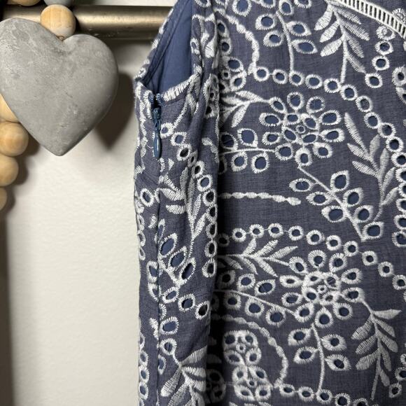Sundance Embroidered Marceline Dress Blue White Size‎ Small - Picture 6 of 10